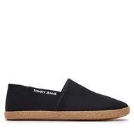 Espadryle męskie - Espadryle Tommy Jeans Tjm Espadrille Street EM0EM01386 Czarny - miniaturka - grafika 1