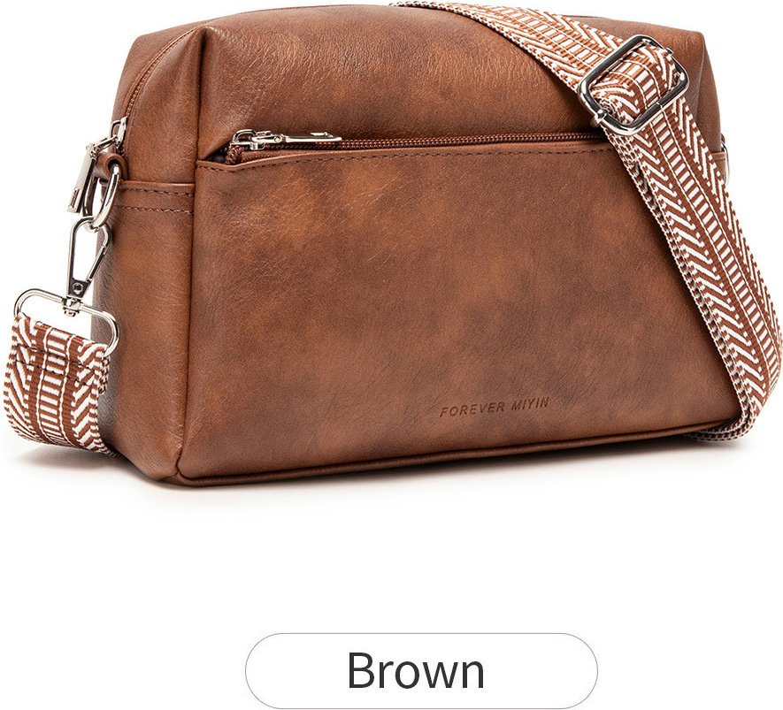 INF Vintage Casual Torebka Damska Na Ramię brązowy