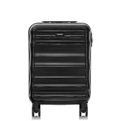 Walizki - OCHNIK Walizka mała | Twarda obudowa | Materiał: PC | Kolor: czarny | Zamek TSA | Rozmiar: S | Wymiary: 55x37,5x21,5 cm | Pojemność: 40 l | 4 kółka | Wysoka jakość - miniaturka - grafika 1