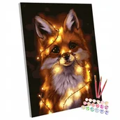 Malowanie po numerach - Zestaw do malowania po numerach Lisek, 30x40 cm - miniaturka - grafika 1