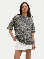 Koszulki i topy damskie - JJXX T-Shirt Andrea 12284102 Szary Loose Fit - miniaturka - grafika 1