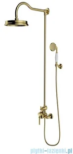 Omnires Armance system prysznicowy natynkowy mosiądz szczotkowany AM5244BSB | - Baterie umywalkowe - miniaturka - grafika 1