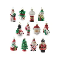 Bombki - Bombka szklana dekorowana 7 cm mix kształtów - miniaturka - grafika 1