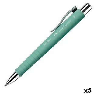 Długopis Faber-Castell Poly Ball XB niebieski zielony pogrubiony 5 szt - Długopisy - miniaturka - grafika 1