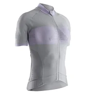 Koszulki i topy damskie - X-Bionic damska koszulka z krótkim rękawem Invent 4.0 Bike Race Dolomite Grey/Magnolia Purple XL RT-BT00S19W - miniaturka - grafika 1