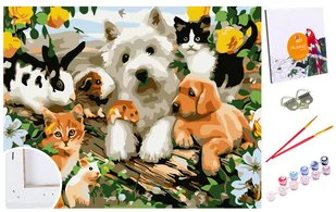 Zestaw do malowania po numerach dla dzieci, 20x30 cm, Zwierzęta - Malowanie po numerach - miniaturka - grafika 1