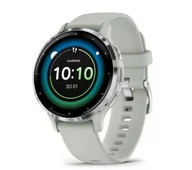 Smartwatch - Garmin Venu 3S 010-02785-01 - 41mm - srebrny bezel ze stali nierdzewnej w kolorze Sage Grey i silikonowym paskiem - miniaturka - grafika 1