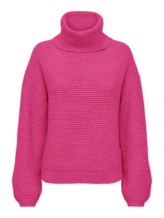 Swetry damskie - ONLY Golf "Allie" w kolorze różowym - grafika 1