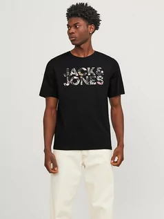 Koszulki męskie - Jack & Jones Koszulka w kolorze czarnym - grafika 1