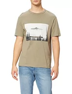 Bluzy męskie - United Colors of Benetton Bluza męska, Szary Zielony 301, L - miniaturka - grafika 1