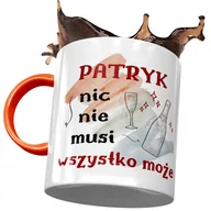 Kubki - Kubek Pomarańczowy dla Patryka Męża Kolegi Prezent z Nadrukiem ze Zdjęciem + Opakowanie na prezent (wzór 02) - miniaturka - grafika 1