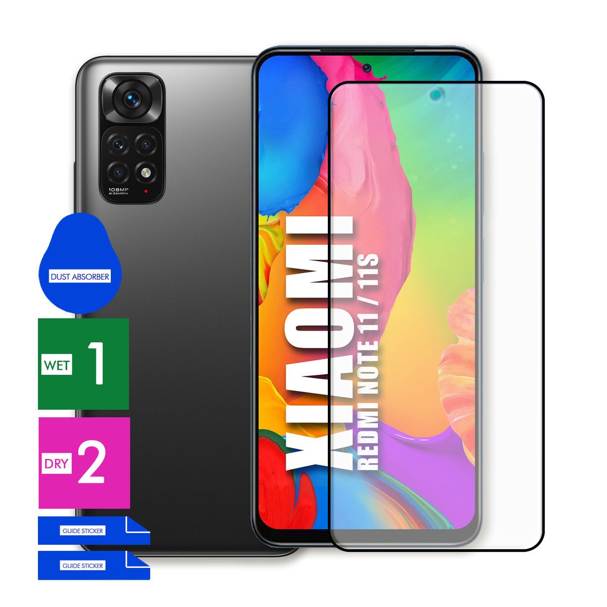 SZKŁO OCHRONNE DO XIAOMI REDMI NOTE 11 11S HARTOWANE 9H PEŁNE CAŁY EKRAN 5D