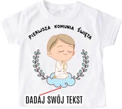 Koszulki dla dziewczynek - Koszulka na komunię, pamiątka pierwsze komunii świętej - miniaturka - grafika 1