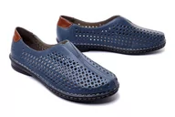 Półbuty damskie - RIEKER 48457-12 blue, półbuty damskie - Rieker - miniaturka - grafika 1