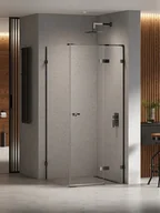 Kabiny prysznicowe - New Trendy Czarna kabina prysznicowa 110x100 prawa EXK-6196 Eventa Black Chrome - miniaturka - grafika 1