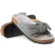 Klapki i japonki damskie - Połyskujące Srebrne Klapki VINCEZA srebrny szare - Vinceza - miniaturka - grafika 1