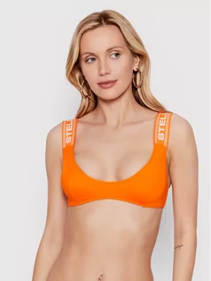 Stroje kąpielowe - Stella McCartney Góra od bikini Sporty Logo S7BY31570.84012 Pomarańczowy - grafika 1