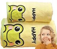 Okrycia kąpielowe dla dzieci - RĘCZNIK KĄPIELOWY 70x140 35x75 DLA DZIECI DO PRZEDSZKOLA MIĘKKI ZESTAW ŻABA - miniaturka - grafika 1