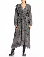 Sukienki - Replay Sukienka damska, 010 czarny/piaskowy, XXS - miniaturka - grafika 1