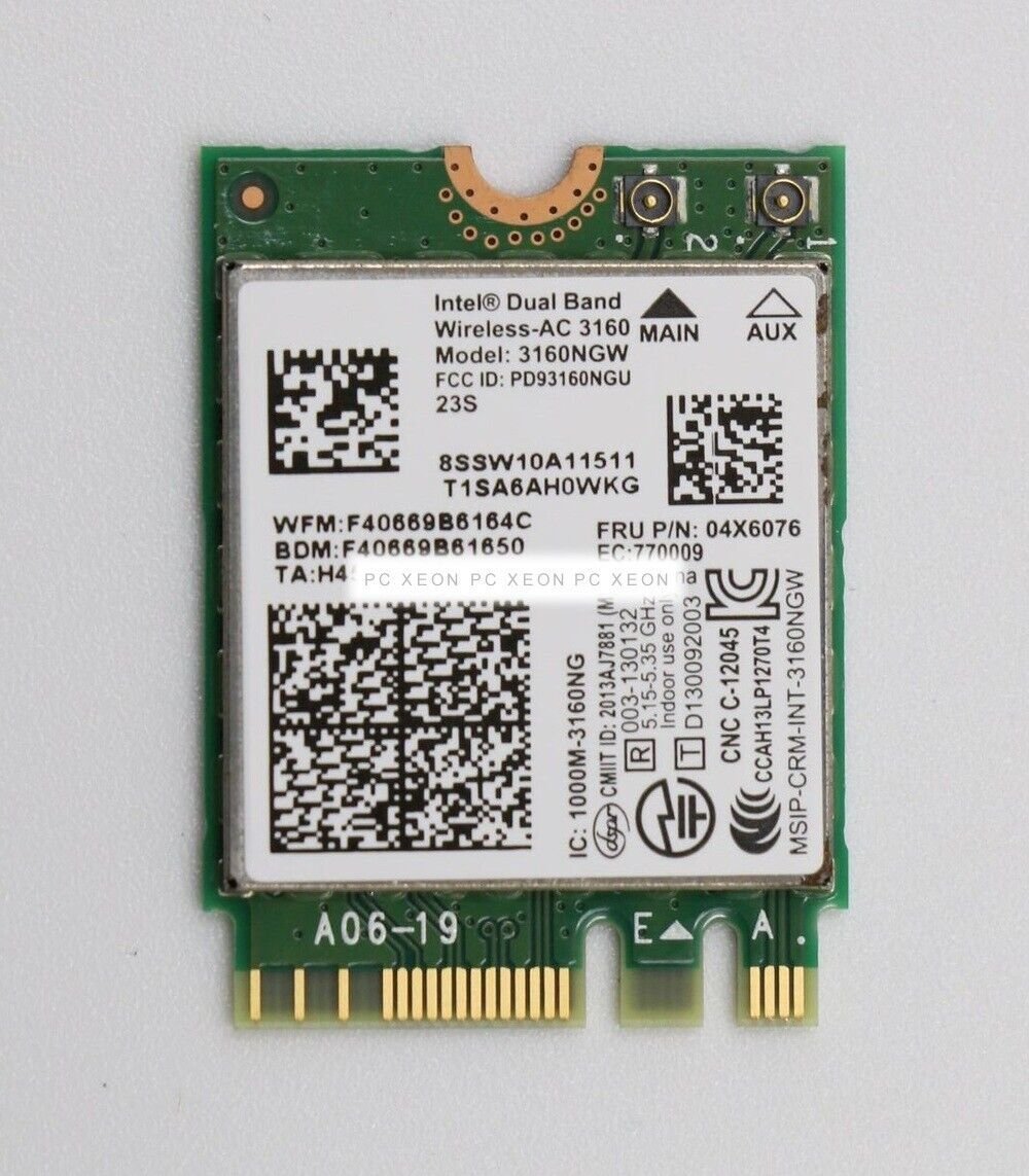 Wireless LAN module for Lenovo devices 04X6076, WLAN 04X6076