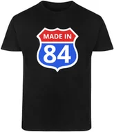 Koszulki męskie - T-SHIRT MĘSKI PREZENT 40 URODZINY ROUTE 66 KOSZULKA CZARNA R-XXL A709 - miniaturka - grafika 1