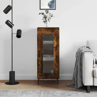 Komody - vidaXL Szafka, przydymiony dąb, 34,5x34x90 cm, materiał drewnopochodny - miniaturka - grafika 1