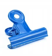 Spinacze i klipsy do papieru - KLIPS METALOWY KLIP zaciskarka niebieski 51mm 1szt - miniaturka - grafika 1