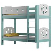 Łóżka dla dzieci i młodzieży - Łóżko dla dzieci 2-osobowe, turkusowe - Mimi 3X 190x90 cm - miniaturka - grafika 1