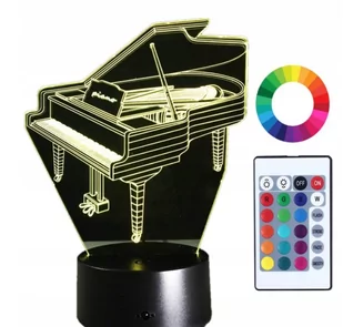 Lampka Nocna Led 3D Fortepian Instrument Grawer - Lampy stojące Lampka Nocna Led 3D Fortepian Instrument Grawer - Lampy stojące - miniaturka - grafika 1