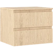 Szafki łazienkowe - Mexen Rivel szafka łazienkowa podumywalkowa 60 cm z blatem, 2 szuflady, ryflowana , dąb - 91A20-06047-2-BFFC81 - miniaturka - grafika 1