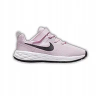 Buty dla dziewczynek - NIKE REVOLUTION 6 NN (PSV) RÓŻOWE BUTY DZIECIĘCE ROZMIAR 31,5 NA RZEPY - miniaturka - grafika 1