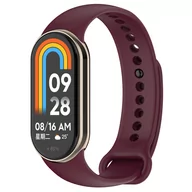 Akcesoria do smartwatchy - Pasek silikonowy Vanfone do Xiaomi Mi Band 8, bordowy - miniaturka - grafika 1