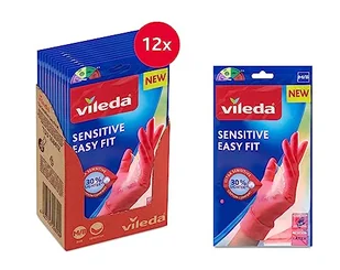 Vileda Rękawiczki, Różowy, M - M - Rękawice robocze - miniaturka - grafika 1