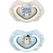 Smoczki uspokajające - canpol Babies Canpol Babies smoczek silikonowy 0-6m-cy symetryczny Bonjour Paris 2szt - miniaturka - grafika 1