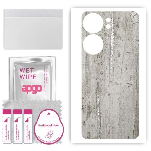 folia naklejka skórka strukturalna na TYŁ do Vivo iQOO Neo9 Pro - Beton Srebrne Paski - apgo SKINS