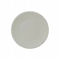 Naczynia i sztućce jednorazowe - Talerz papierowy jednorazowy Biały 27-28 cm, 100 sztuk - miniaturka - grafika 1