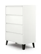 Inne meble do salonu - Komoda Berg 4S Biała - miniaturka - grafika 1
