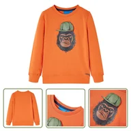 Bluzy dla dziewczynek - Bluza dziecięca - ciemnopomarańczowa - 92 - Bluza Dla Dziecka - miniaturka - grafika 1