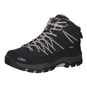 Buty dla chłopców - CMP Dziecięce buty trekkingowe Rigel Mid Wp, uniseks, Szary, różowy, asfalt, róża 1, 37 EU - miniaturka - grafika 1