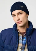 Czapki męskie - CZAPKA ZIMOWA UNISEX WRANGLER EASY BEANIE NAVY 112372931 - Wrangler - miniaturka - grafika 1