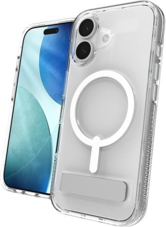 ZAGG Crystal Palace Snap KS - etui z podstawką do iPhone 17 kompatybilne z MagSafe clear