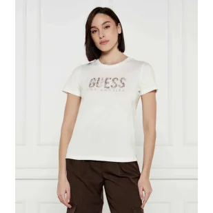 GUESS T-shirt Regular Fit - Koszulki i topy damskie - miniaturka - grafika 1