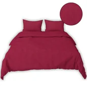 Pościel - Pościel 160x200cm + 2x 70x80cm jednobarwna Comfort Czerwony - miniaturka - grafika 1