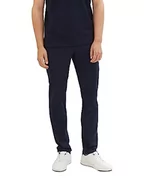 Spodenki męskie - TOM TAILOR Denim Męskie spodnie chinosy Slim Fit z bawełny, 10668-sky Captain Blue, 34W / 36L - miniaturka - grafika 1
