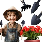 Grabie i motyki - Szpadelki Ogrodowe Drewniany Trzonek 3szt - miniaturka - grafika 1