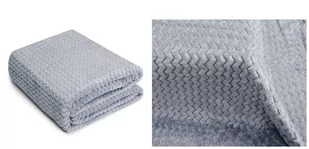 Koc 200 x 220 Mikrofibra Wytłaczana Zygzak Metal - Koce - miniaturka - grafika 3