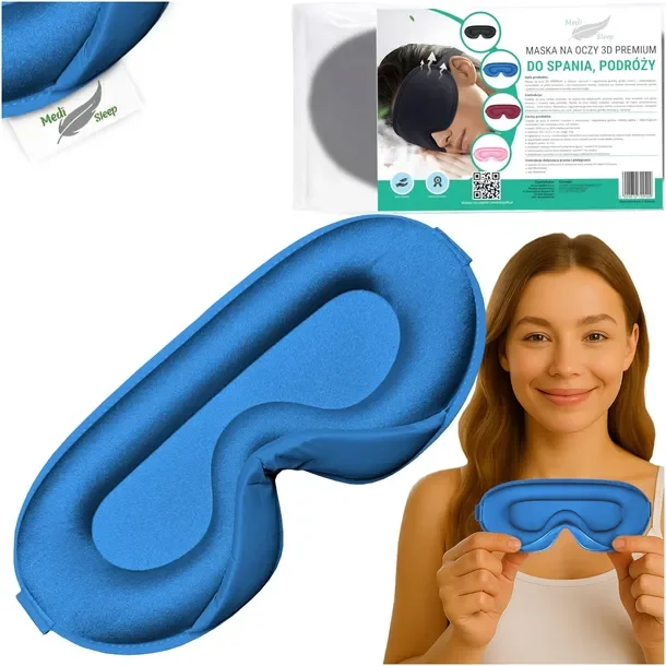 Opaska Na Oczy Do Spania 3d Maska Zaciemniająca 99% Światła Regulowana
