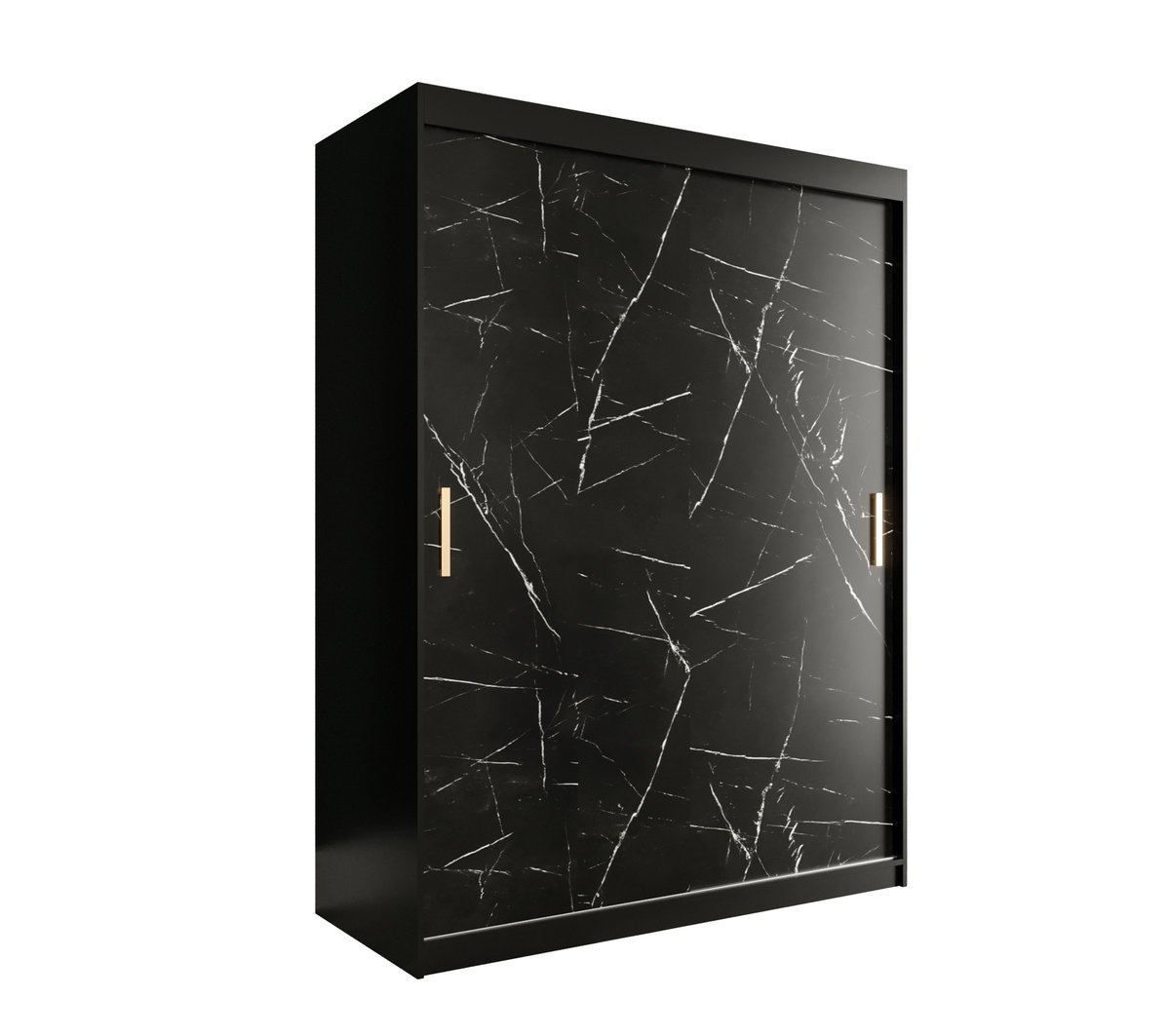Szafa przesuwna Garderoba MARMUR T 150 gł. 62 czarny