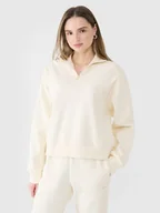 Bluzy damskie - 4F Bluza dresowa nierozpinana bez kaptura damsk 4FWSS25TSWSF1545-11S Biały Roz. S - miniaturka - grafika 1