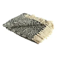 Narzuty - Fernity Narzuta na łóżko Etniczna 120x150cm czarno-biała - miniaturka - grafika 1